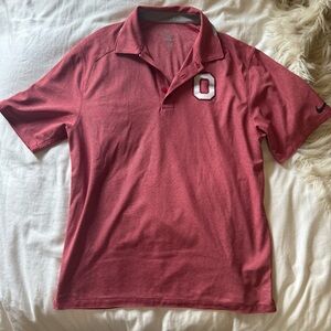 NIKE Men's Ohio Red Polo Shirt